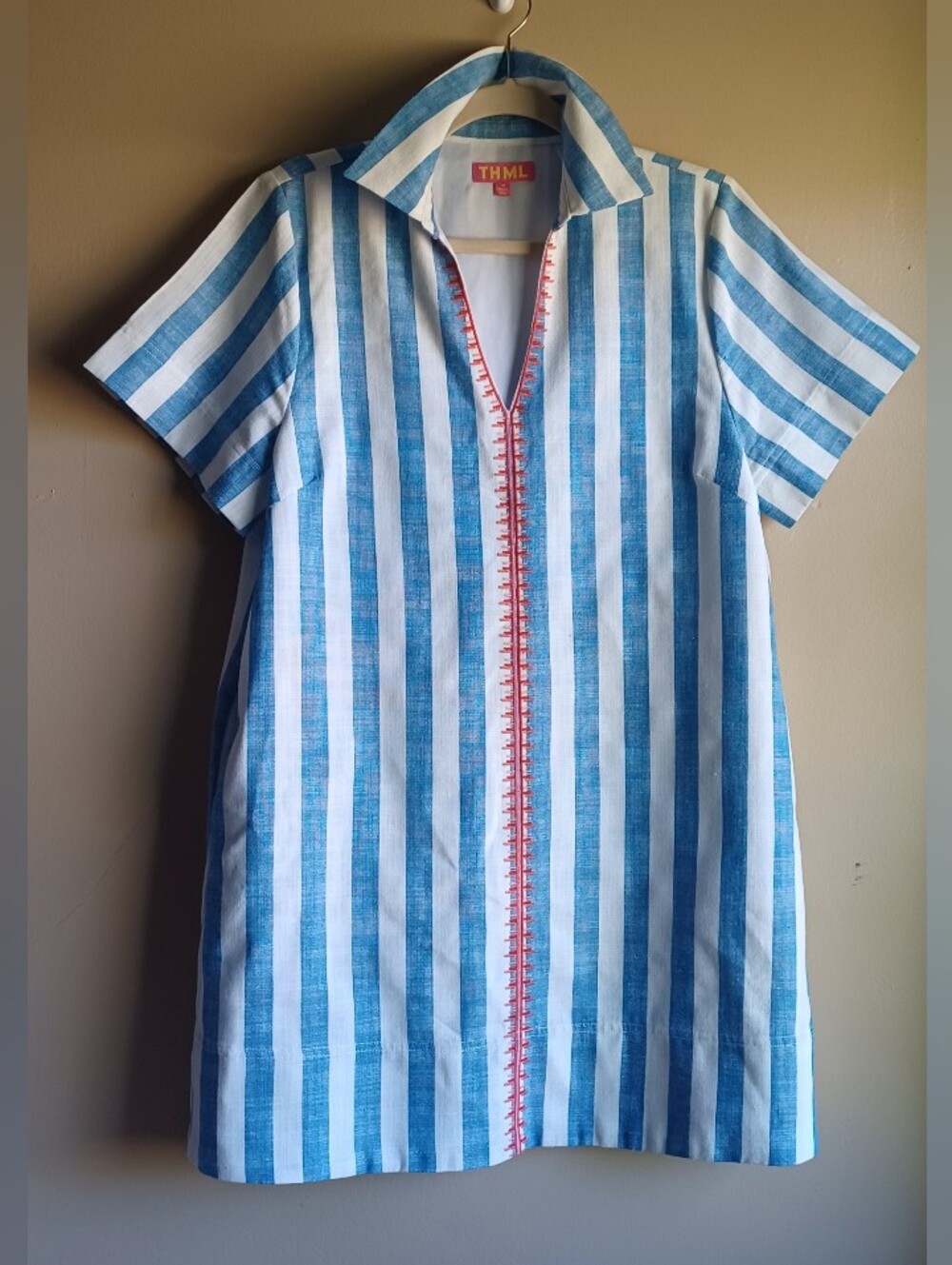 THML Peyton Short sleeves Linen Dress M